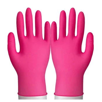 

200Pcs Nitrile Disposable Gloves Food-Grade Household Cleaning Gloves Anti-Static