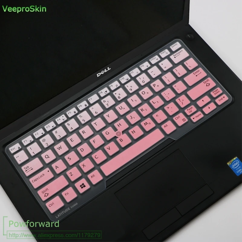 fadepink Силиконовый чехол для ноутбука кожного покрова протектор для Dell Latitude 3340 E3340 5480 5490 E5490 E5491 E5450 E5470 E7450 E7470 7480 E7480 7490 - Цвет: fadepink