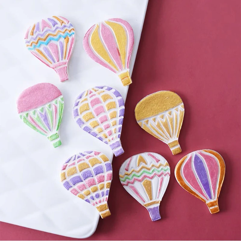 4Pcs Hot Air Balloon Cookie Cutter Fondant Plunger Cutter Set for Cake Cookies Decorating cookie cutter,fondant cutter,baking decorating tools