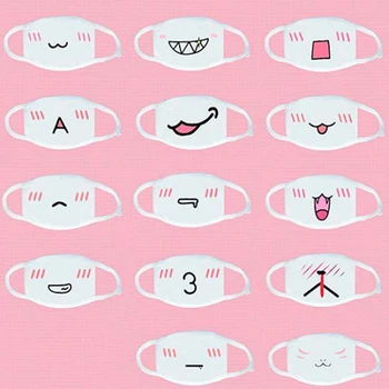 

Face white 1x Lovely Anime Emoticon Mouth-muffle Kawaii Anti-Dust Cotton Face Mask Mouth-muffle anime women's