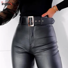 black leather capri pants