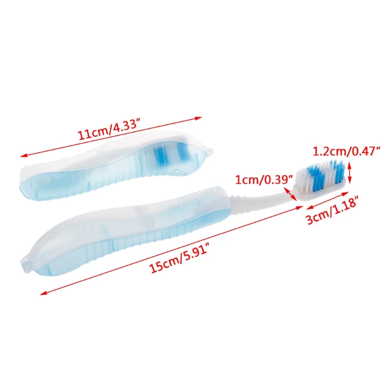 Складная Мягкая зубная щетка для путешествий, кемпинга, пеших прогулок, портативный инструмент D0AB