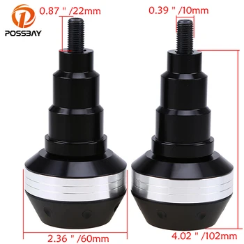 

POSSBAY Aluminum Black-Silver Motorcycle Frame Slider Anti Crash Scooter Protectors Motorbike Dirt Bike Parts For Yamaha
