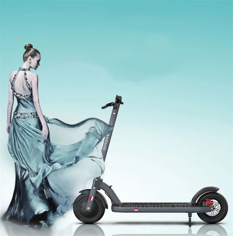 Kick Scooter For Adult Two Wheels Electric Scooters 8.5 Inch 300W Portable Foldable Electric Scooter 36V GrayWhite With APP (4)