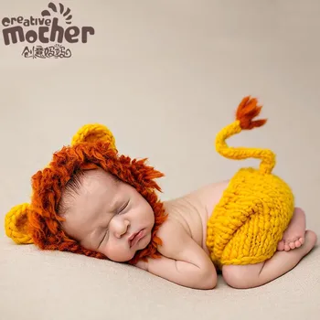

Cute Little Lion Infant Clothing Hats Pants Baby Outfit Baby Photography Clothing Newborn Girl Boy Clothes for 0-3 Month Baby