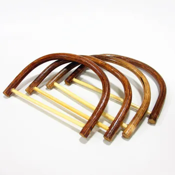 

1Pc D Shape Bamboo Handle Handmade Handbag DIY Tote Handbag Purse Making Bag New Women Handles Accessory