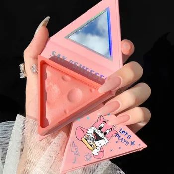 

Cat and Mouse Cheese Blush Baked Cheek Face Blusher Pallete Long-Lasting Natural Matte Blush Orange Pink Face Makeup Cosmetics