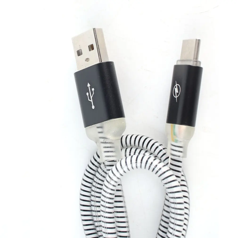 Usb type-C кабель для зарядки и передачи данных цветной светильник зарядное устройство для телефона зарядный шнур аксессуары для быстрой передачи телефона