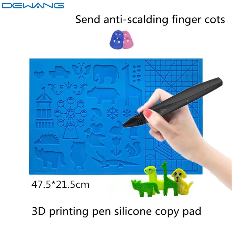 Детская 3D печать ручка живопись DIY игрушки силиконовый коврик для рисования