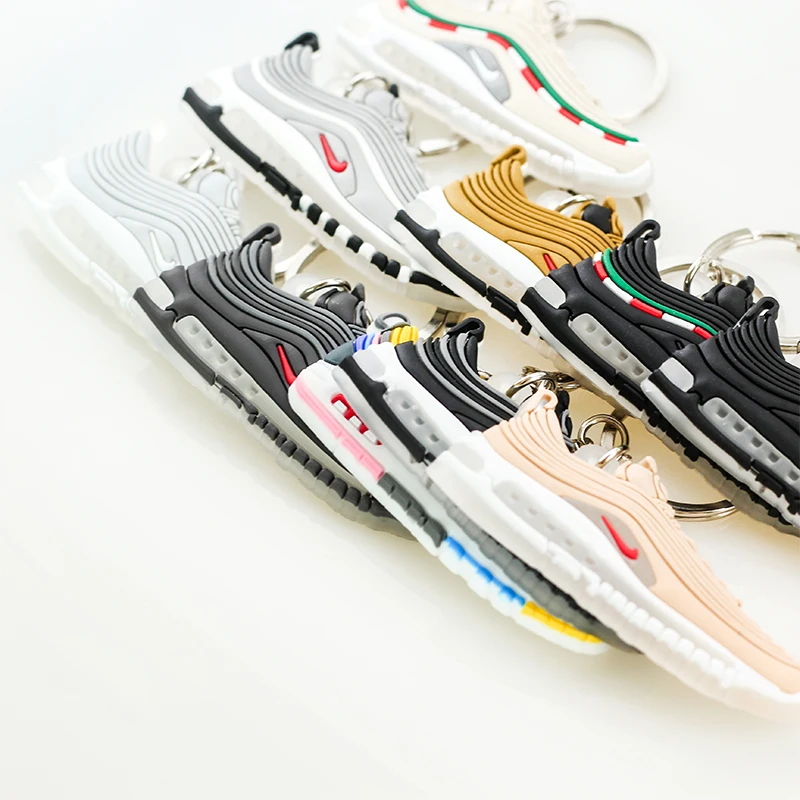 По FedEx 120 шт./лот Новинка Air Max 97 Кроссовки брелки Мини спортивная обувь брелоки подарки