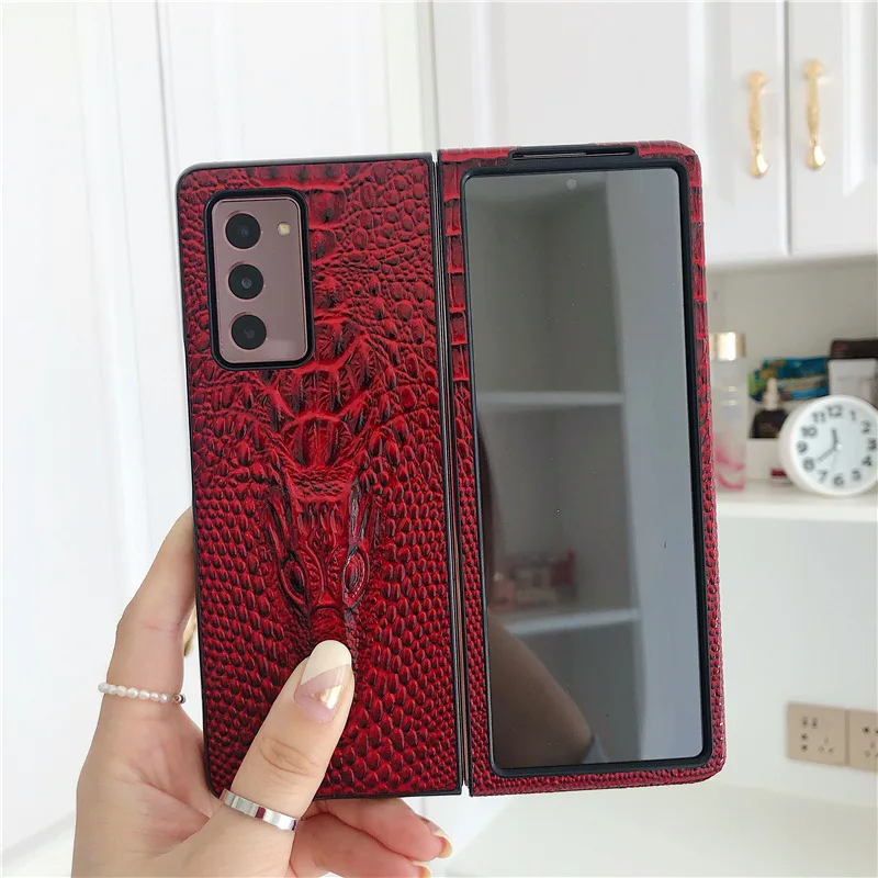 Luxury Case for Samsung Galaxy Z Fold 2 Plaid Fully Fit Phone Case Shockproof Cover Vintage Shell for Galaxy Z Fold 2 5G Case