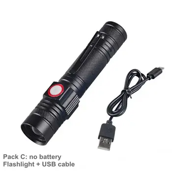 

Fast Shipping Powerful Torch USB Charging Indicator Lantern Zoomable for Camping Hunting Safety Waterproof
