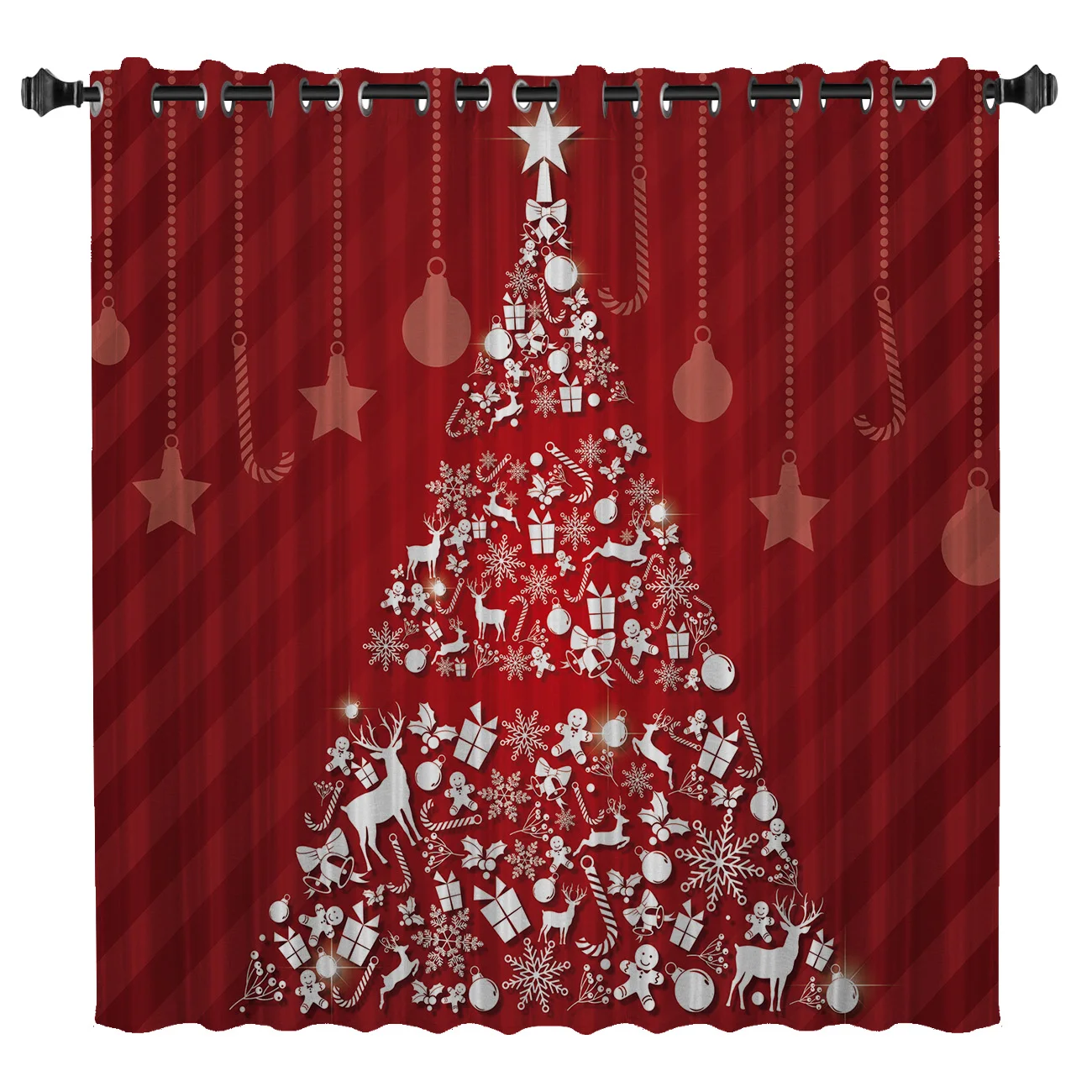 

Christmas Tree Room Curtains Large Window Window Blinds Living Room Bathroom Kitchen Bedroom Outdoor Drapes Decor Kids Curtain