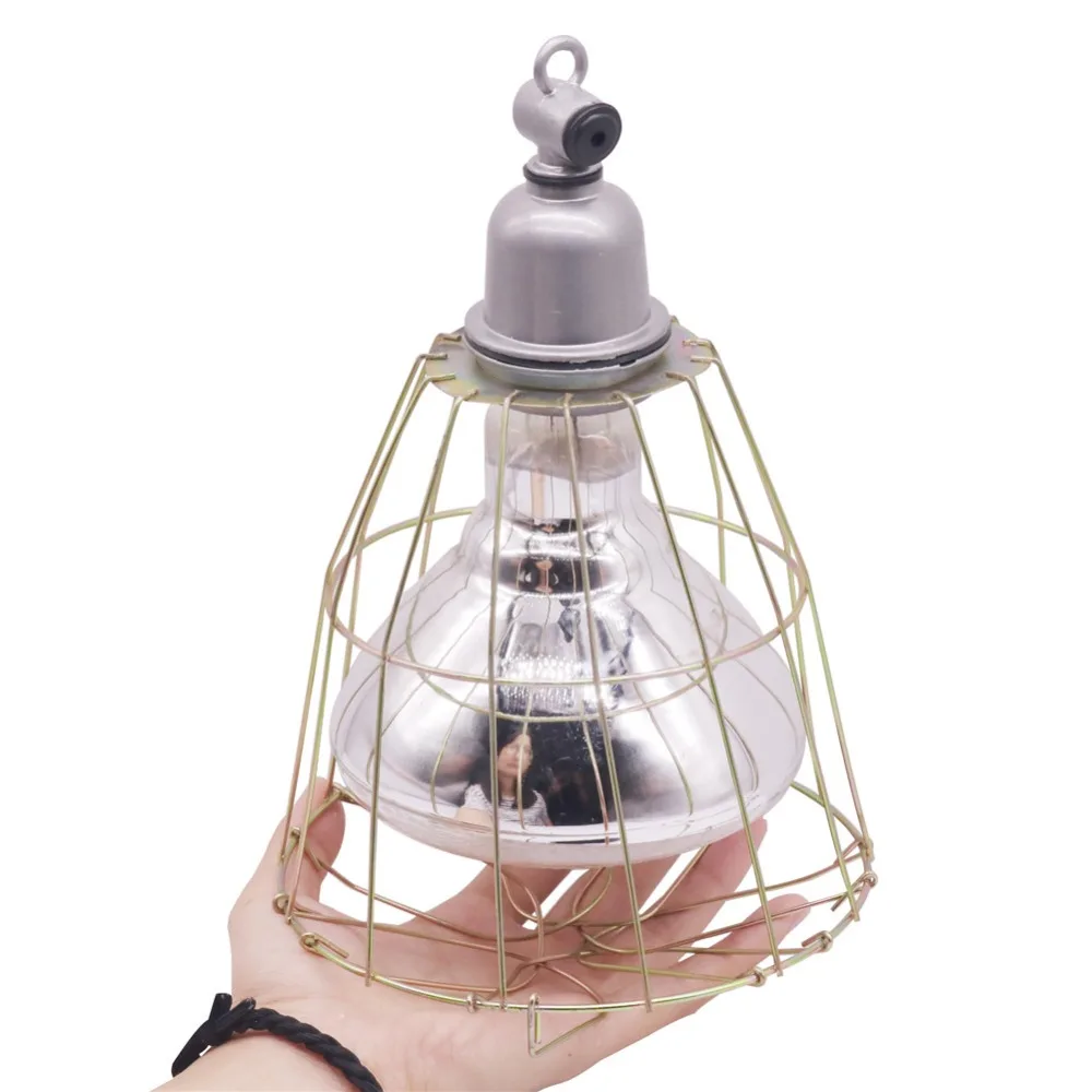 1 Pcs Stainless steel Wire Lampshade OR Ceramic Insulation E27 Lamp Cap Farm Animal Insulation Cages Equipment Pig heat la pet heating lamp,chicken heater