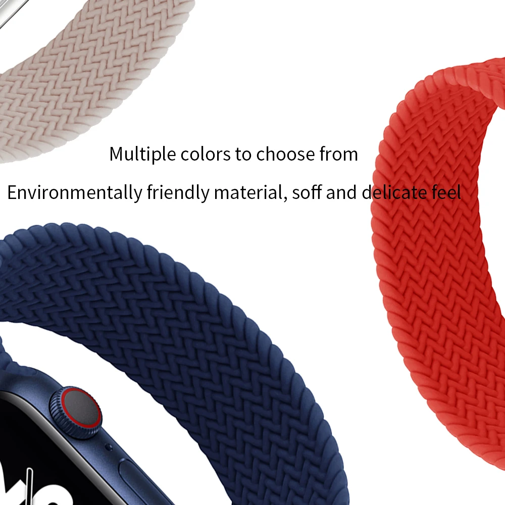 Solo Loop for Apple Watch Strap 44mm 40mm 45mm 41mm 38mm 42mm Elastic Silicone Watchband Bracelet iWatch Serie 7 654321 SE Band