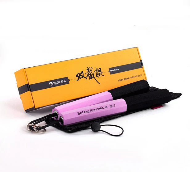 pink Nunchakus/sponge foam shuangjieao/heavy-duty sponge Nunchakus martial arts training