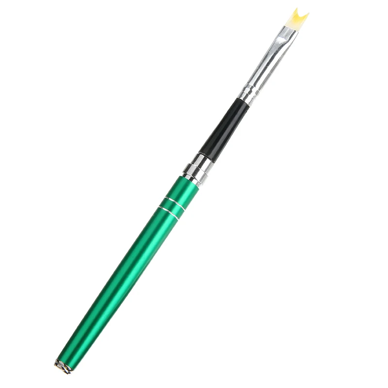 1pc French Tips Brush Half Moon Shape Acrylic Crystal UV Gel Liner Painting Drawing Pen Nail Art Manicure Tool For Salon