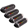 Universal Motorcycle Exhaust Tail Pipe Without Silencer 51mm Diameter 360mm Length Carbon Fiber Exhaust System For Modified