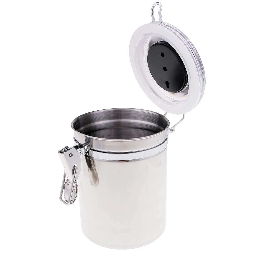 Cigar Humidor Jar with Humidifier and Hygrometer - Hold Multiple Cigars  - Airtight Stainless Steel Case