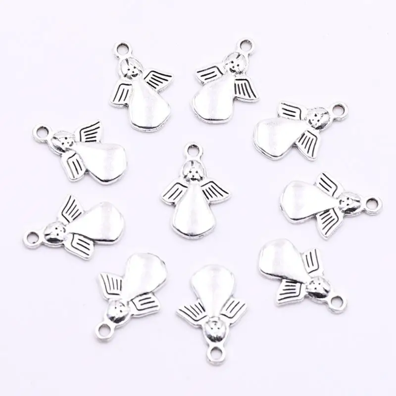 Серебряный цвет металлические маленькие подвески Крылья ангела Подвески для