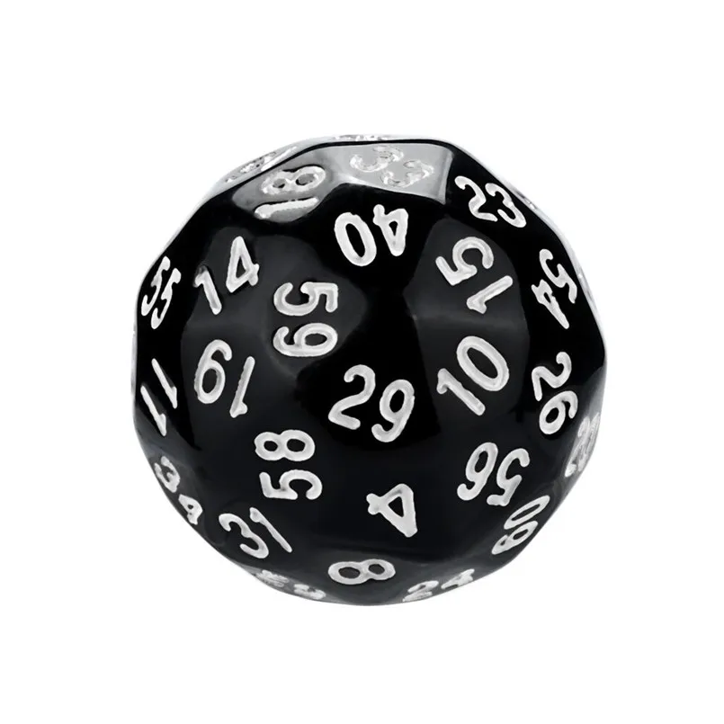 white dice set Многогранник D60 поли игральные кости акриловые игральные кости DND наборы dados poliedricos абсолютно dados rpg игральные кости набор d60 30A20 - Цвет: white dice set