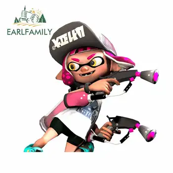 

EARLFAMILY 13cm x 12.5cm For Splatoon 2 Inkling Creative Car Sticker Fine Decal Personality Creative Occlusion Scratch Decor