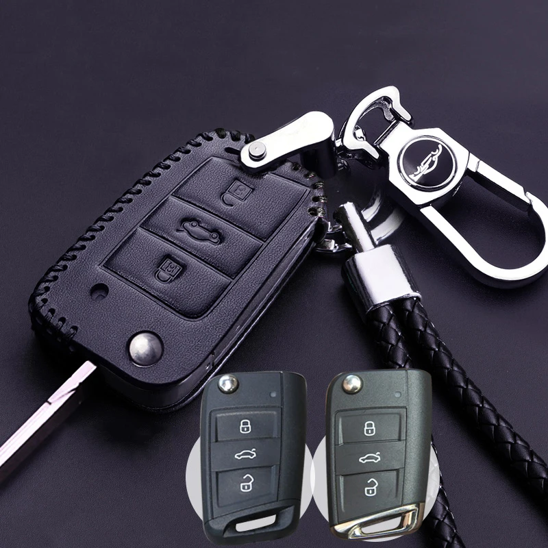 STYLE A-2 Посвящается Volkswagen New Laguna plus Magotan Sagitar Passat Tiguan Tuyue Baolai кожаный автомобильный набор ключей с дистанционным управлением - Название цвета: STYLE A-2