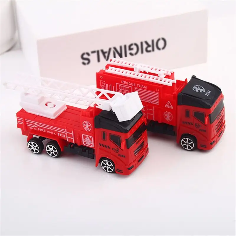 

Fire Truck Fireman Vehicle Car Pull Back Toy Car Model Educational Toys Boy Kids Toy
