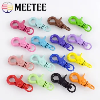 

Meetee 10/30pcs 20x43mm Color Painted Keyring Buckle Lobster Lock Buckle DIY Handmade Decoration Jewelry Accessories AP610