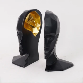 

Europe Hero Half Head Resin Bookstand Home Decoration Maison Vintage Sculpture Modern Art Figurine Statue for Table Accessories