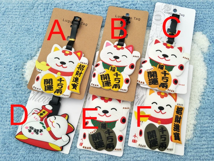 1 шт. Lucky Cat Аниме путешествия бренд багажная бирка на чемодан ID адрес портативный держатель тегов багажные этикетки
