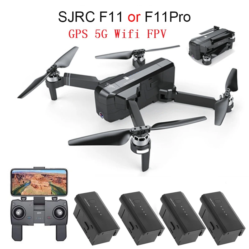 Quadcopter SJRC F11/Z5 GPS WiFi FPV 1080P HD Cam Foldable Brushless RC Drone US 