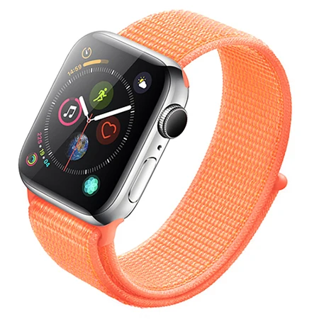 Нейлоновый ремешок для часов для Apple Watch Series 3 2 1 38 мм 42 мм мягкая дышащая Замена Спортивная петля для Iwatch Series 4 5 44 мм 40 мм - Цвет ремешка: color 1
