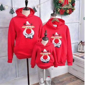 

Meihuida Family Matching Mom Kid Dad Christmas Casual Sweater Sweatshirt Pullover Hoodies Tops Xmas Party Warm