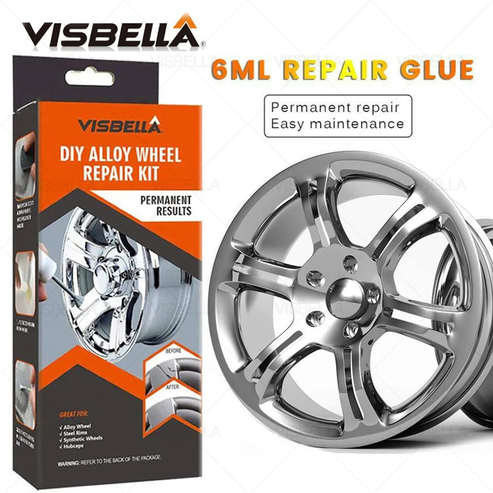 DIY Alloy Wheel Repair Kits Adhesive General Silver Car Auto Rim