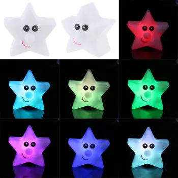 

Cute Shiny Star 7Color Changing LED Lamp Night Light Party Decor Kids Gift