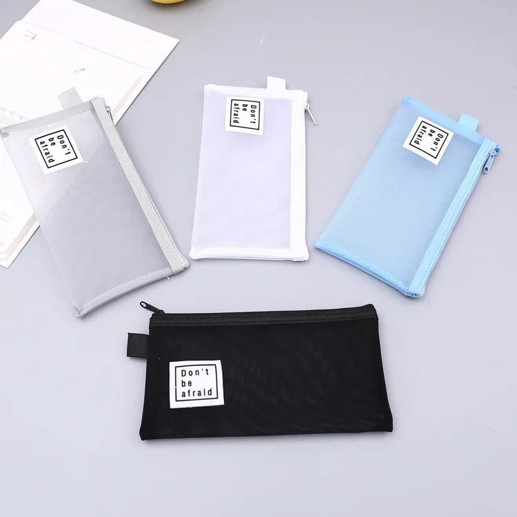

McGee Orange Toomey Courage B6 File Holder Storage Bag Students Pencil Case Gauze Zipper Bag New Products Wholesale