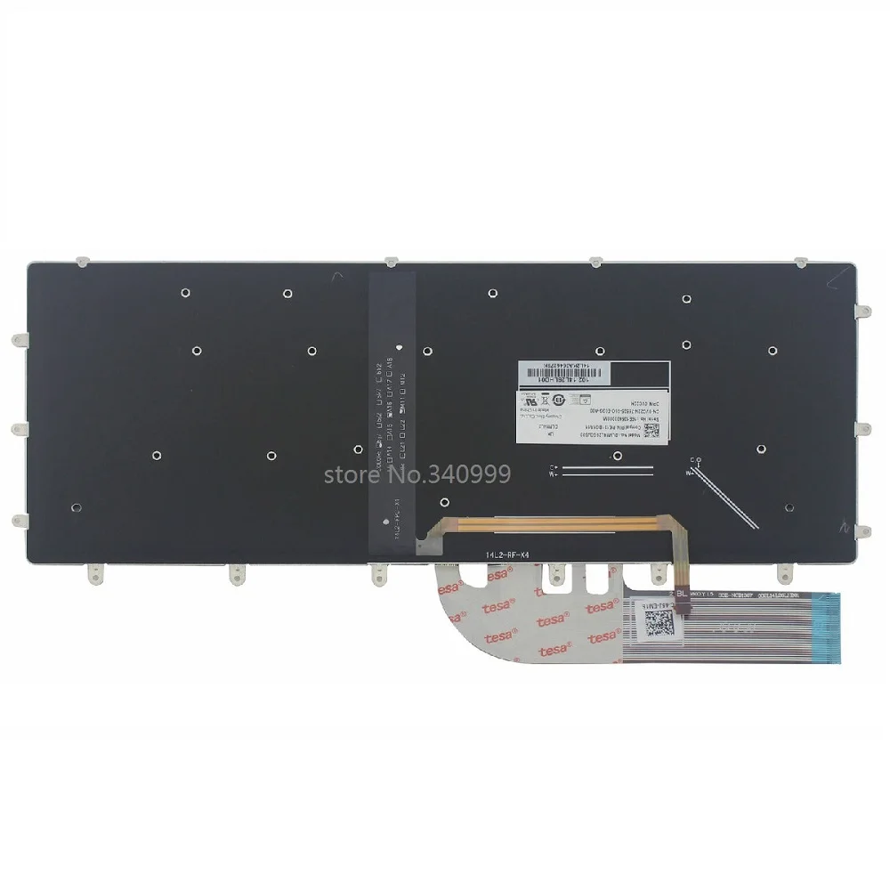Reino Unido para Dell Precision 5510 M5510 5520 5530 5540 Substituição Teclado do Portátil Blackit Preto sem Moldura Novo - Imagem 5