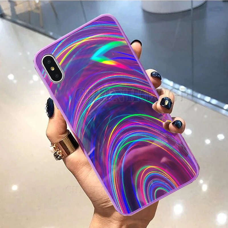 Блеск Радужный зеркальный чехол для samsung Galaxy A30S A30 A50 A70 A20 A10S A9 A7 S10 S9 S8 J4 J6 J8 A6 Note10 плюс мягкая обложка