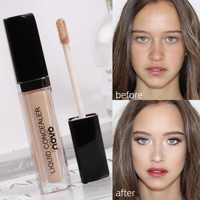 

NOVO Liquid Concealer Makeup Eye Dark Circles Cream Face Corrector Waterproof Make Up Base Cosmetic
