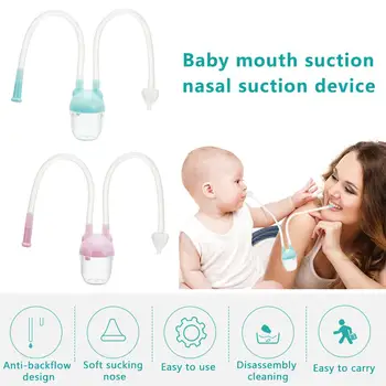 

Newborn Baby Safety Nose Cleaner Kids Vacuum Suction Nasal Aspirator Set Infants Flu Protections Accessories Baby Care