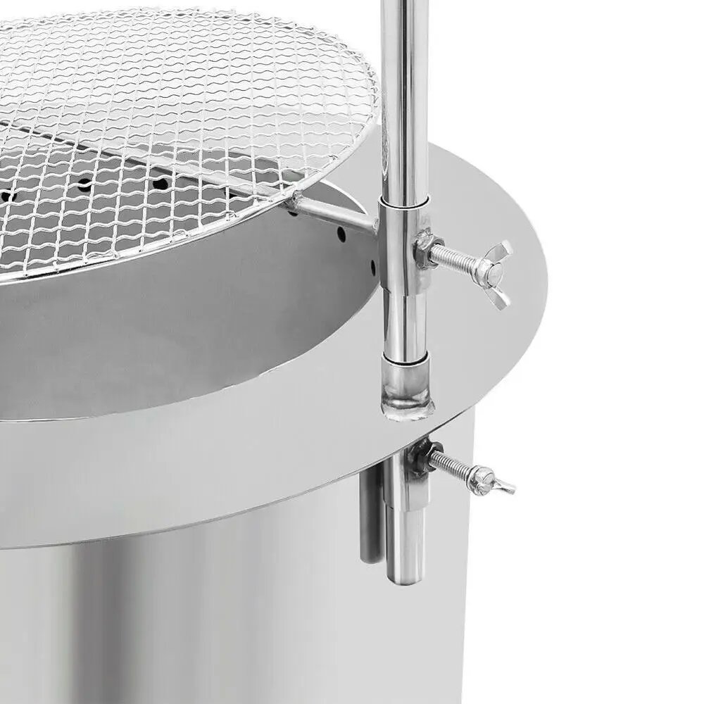 Double Flame Patio Fire Pit Wood-Burning Less Smoke Portable Stainless Steel
