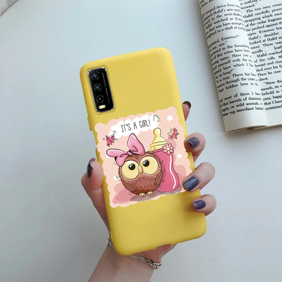 For Vivo Y12s Y11s Y12a Case V2026 V2028 Popular Love Heart Flower Soft TPU Silicone Back Cover For Vivo Y 12 s Y12s 2021 Fundas phone purse Cases & Covers