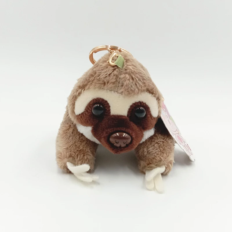 13 см мини креативный милый лежа плюшевый Ленивец сумка Подвеска Kawaii животные плюшевые игрушки для детей милые куклы Брелки Подарки - Цвет: Brown