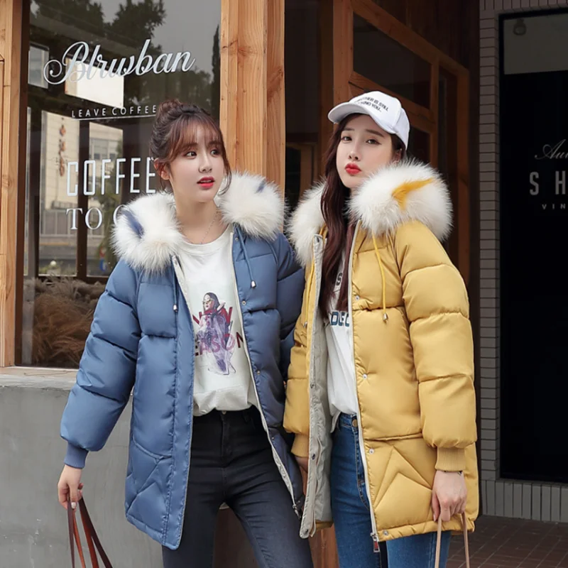 Bestie женский короткий перо хлопок платье зима корейский стиль свободный жакет утолщение удобный теплый чистый цвет пальто