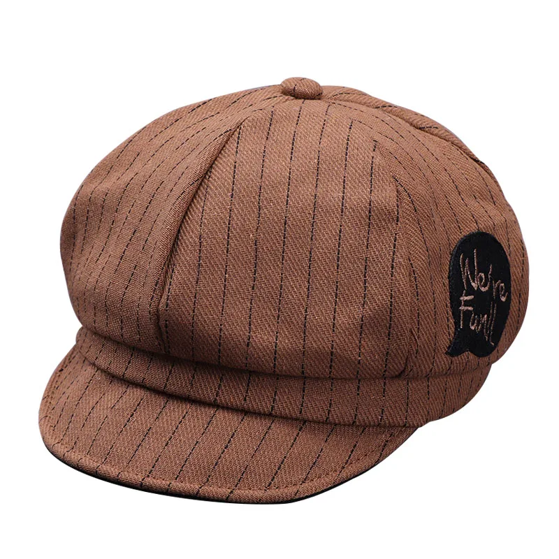Fashion Baby Boy Hat Cotton Striped Baby Cap Kids Hat for Girls Boys Vintage Newsboy Baby Hat 1PC