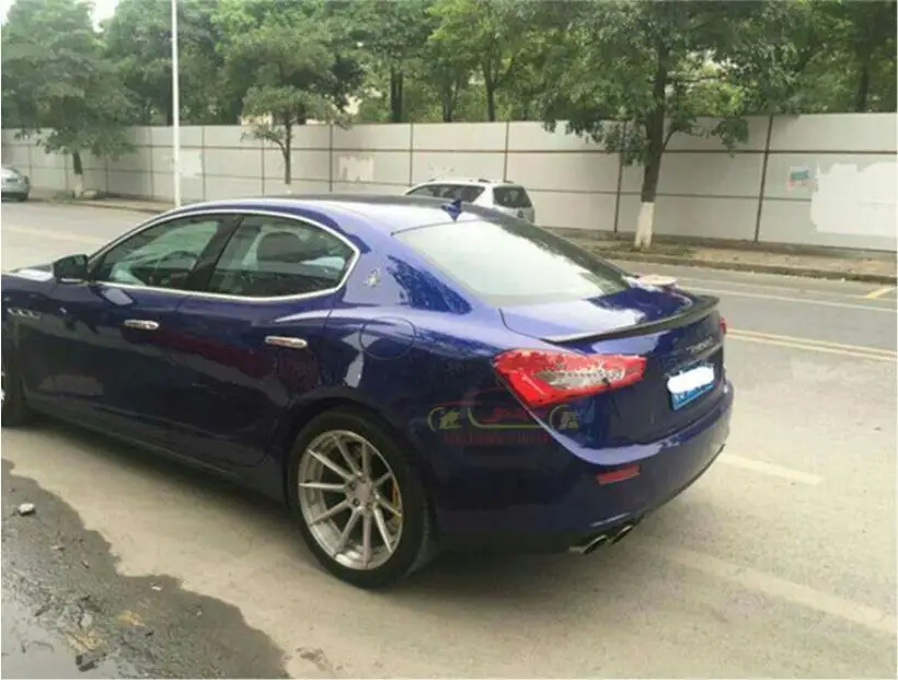 Ghibli Реальные углеродного волокна заднего крыла багажника выступ Спойлеры для Maserati Ghibli Novitec спойлер