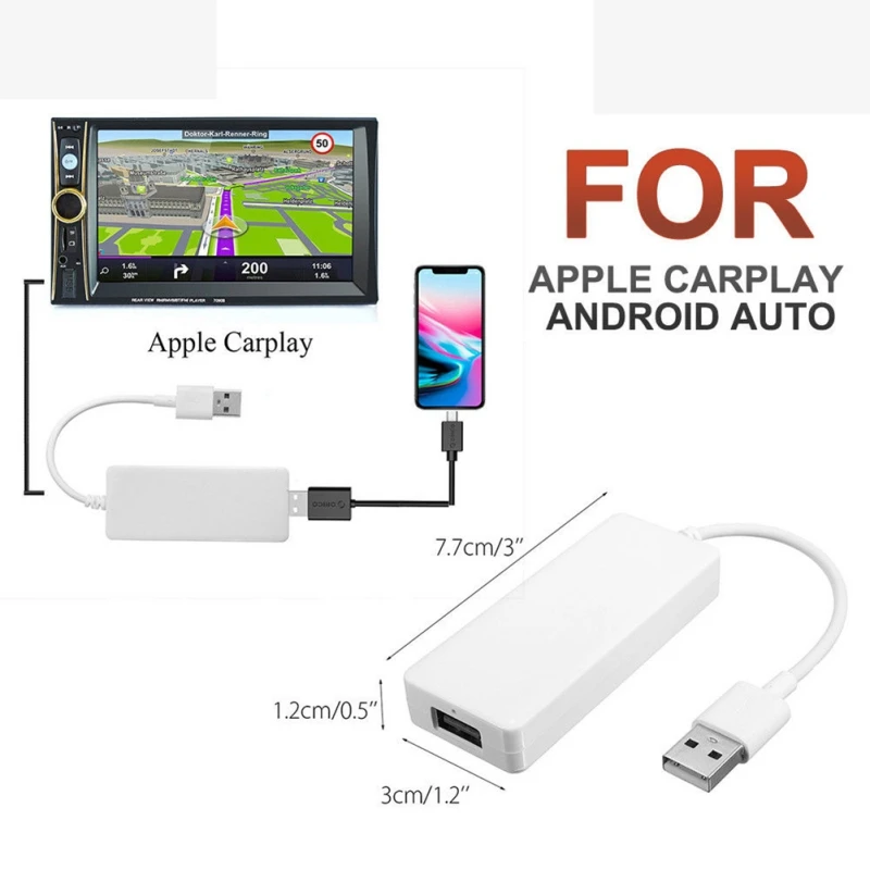 Мини USB Carplay Stick с Android авто стерео Smart Link Автомобильный ключ для IOS навигационный