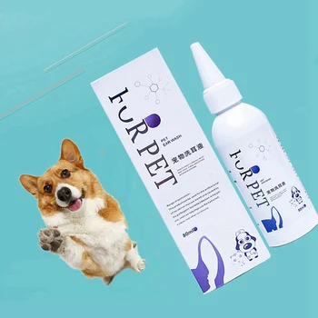 

Useful 80ml pet dog and cat ear wash Cleansing fluid to remove ear mites and keep pets' ears hygienic