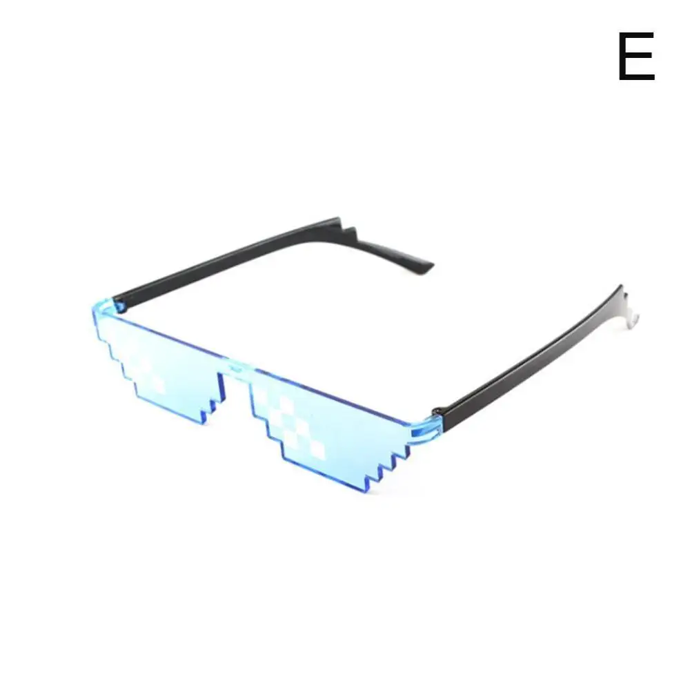 Черные мозаичные солнцезащитные очки Trick Toy Thug Life очки для женщин и мужчин - Цвет: E